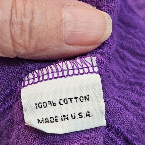 NEW Bryn Walker Isabella Aurora Gauze Top Jacket 3X Purple Cotton Tie Front Boho - Picture 11 of 15